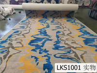 Moquette murale moderne de style européen, à boucles, tuftée à la machine, lavable, 100% polyester, pour bibliothèque, cinéma