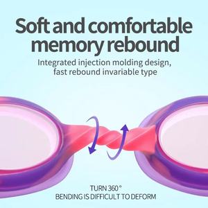 लहर बच्चों बच्चों को उच्च परिभाषा के लिए तैराकी चश्मे डाइविंग चश्मा सिलिकॉन निविड़ अंधकार तैरना काले चश्मे - Product Image 3