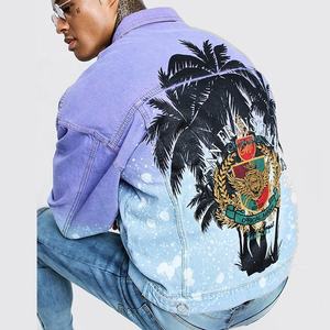 <span class=keywords><strong>Giacca</strong></span> Premium Tie-Dye da <span class=keywords><strong>Uomo</strong></span> in Cotone di Alta Qualità, Manica Lunga, Stampa Personalizzata, <span class=keywords><strong>Giacca</strong></span> in Denim Funky da Motociclista - Product Image 4