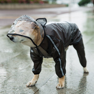 Impermeable para Perros con Capucha, Transparente, Reflectante, Chaqueta para Mascotas, Ropa para Perros Pequeños, Medianos y Grandes - Product Image 4