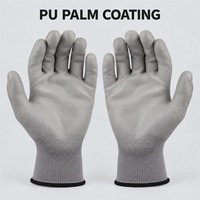 Gants de travail de sécurité EN388 4X42F de haute qualité en HPPE, niveau de protection contre la coupure 5, paume pointillée, revêtement PU