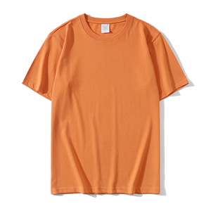 T-shirt uni pour homme, 220g, coton pur, coupe ample, col rond, manches courtes, personnalisable, vêtements de loisirs - Product Image 1