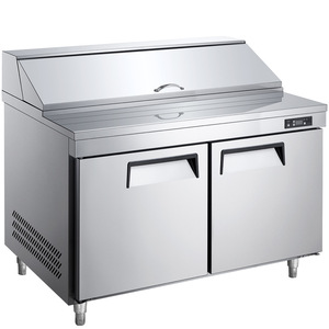 Banco Espositivo Elettrico Commerciale Zunke in Acciaio Inox <span class=keywords><strong>per</strong></span> Preparazione <span class=keywords><strong>Pizza</strong></span> e Esposizione Insalate/Sandwich <span class=keywords><strong>per</strong></span> Ristoranti e Pizzerie - Product Image 2