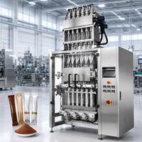 Automatic Multi Lane 4 6 8 Vffs Sugar Salt Coffee Powder Sachet Packing Machine Price