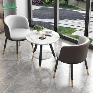 ชุดโต๊ะและเก้าอี้พักผ่อนทันสมัยยี่ห้อ Wayon โต๊ะกาแฟทรงกลมขนาดเล็กสำหรับพื้นที่ต้อนรับสำนักงาน - Product Image 3