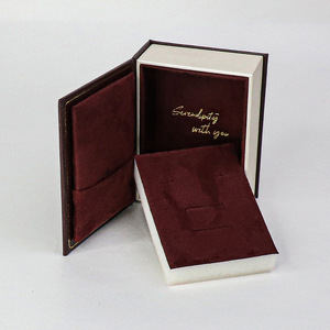 Caja de joyería de lujo vintage, mini caja de joyería con forma de libro para anillos y colgantes, pequeña caja de almacenamiento roja, caja de joyería de viaje - Product Image 6