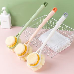 ホットロングハンドル両面バスブラシナイロンソフトヘアバスボールバスブラシスポンジスクラバー - Product Image 2