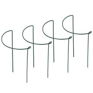 Supporto a cerchio da giardino in metallo per pomodori tulipani rose margherite piante da giardino lavanda supporto cerchio arco mezzo giro paletto - Product Image 1