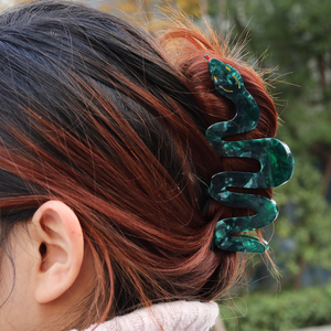 Dễ Thương Cá Mập Claw Clip Kẹp Tóc New Acetate Grip Với Kim Cương Rắn Thiết Kế 12Cm PC Tóc Phụ Kiện Cho Trang Trí - Product Image 3
