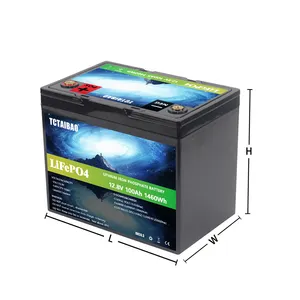 Ingebouwde Bms Lithium-ijzerfosfaat Batterij 12V100AH Vervangbare Auto Lood-zuur Batterij High-Power Lithium Batterij 1460WH