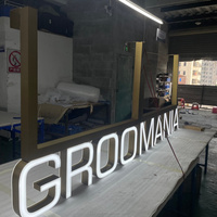 Panneau publicitaire personnalisé pour boutique, enseignes lumineuses à LED pour entreprises