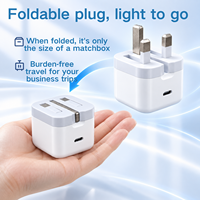Produits Populaires : Adaptateurs de Charge Rapide Type C 40W Constant 60W de Pointe Dynamique, Pliables, Prise UK, pour Électronique