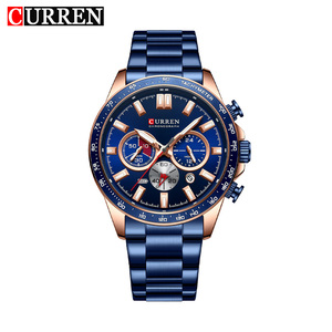 Montres-bracelets pour hommes CURREN 8418 de luxe, montres-bracelets pour hommes en acier inoxydable personnalisées avec bracelet en cuir pour homme - Product Image 1