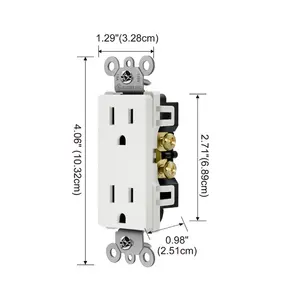 fast shipping outlets 15A 125V 5-20R decor duplex TR Receptacle for American market socket