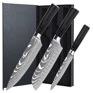 New Wood Kitchen <b>Knife</b> <b>Set</b> Damascus <b>Sharp</b> Stainless Steel Santoku Chef Paring <b>Knife</b> for Household Use - Product Image 1
