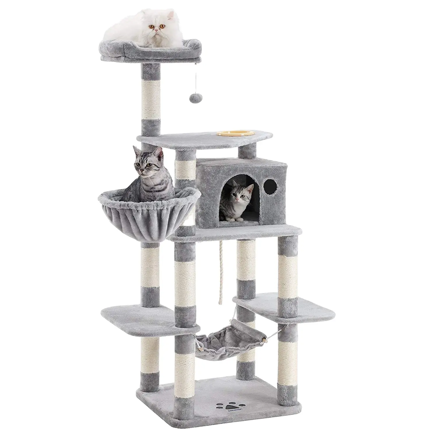 Alto e moderno albero tiragraffi torre grande gatto all'ingrosso Post aggiornato stabile regolabile a buon mercato semplice lusso Indoor Cat Trees