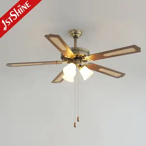 1 ventilatore da soffitto tropicale silenzioso 5 MDF pale motore a corrente alternata classico ventilatore da soffitto con catena di trazione