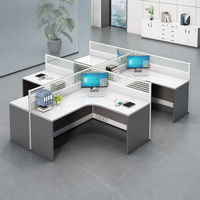 Bureau d'ordinateur modulaire moderne en panneaux de bois, table d'étude, poste de travail, ordinateur portable, pliable, petit espace, maison