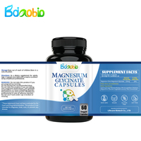 Complément alimentaire de magnésium de qualité supérieure, marque privée OEM, qualité alimentaire, riche en vitamines, capsules de glycinate de magnésium pour adultes