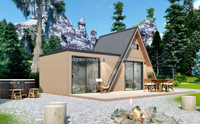 Maison modulaire préfabriquée de 40 pieds HQ, conteneur cabine avec panneau solaire, structure en acier écologique pour le camping/bureau/villa