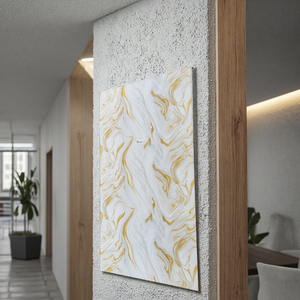 Otel Oturma Odası ve Yatak Odası Arka Plan Duvar Dekorasyonu için Ev Dekorasyonu UV Mermer Levha - Product Image 1