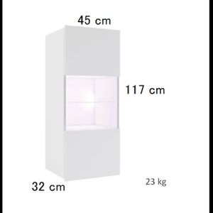 <span class=keywords><strong>DECOHOME</strong></span> Mueble de Salón y Dormitorio Extensible de Seis Piezas con Panel de Madera Moderno, Mueble de TV Blanco de Pared con Acabado Brillante - Product Image 5