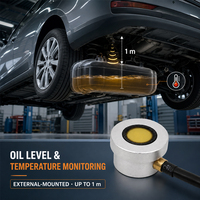 Sensor ultrasónico de 5 MHz con sensor de temperatura, 0.8 °   Transductor de Haz Estrecho para Detección de Nivel de Combustible en Tanques Automotrices, Alcance de 1 m