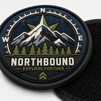 Patch en toile de caoutchouc PVC personnalisé avec logo, fixation auto-agrippante, imperméable, pour fournisseur en gros de patchs