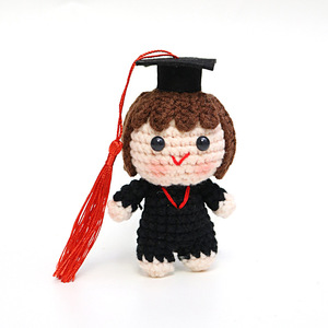 Mới Đến Sáng Tạo Handmade Crochet Đồ Chơi Cảm Xúc Hỗ Trợ Gấu Trúc Bé Sang Trọng Tốt Nghiệp Búp Bê Dệt Kim Đồ Chơi - Product Image 2