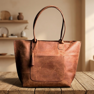 Pochette pour femme en cuir véritable brun foncé, fermeture éclair, écologique, imperméable, souple, décontractée, durable, légère, grande capacité - Product Image 2