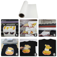 Film vinyle éco-solvant pour transfert thermique pour l'impression textile sur vêtements, matériau PU, haute température 150-160°C, pelage à froid, rouleau de 50 cm * 25 m