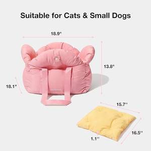 Neue Blumen form Custom ized Small <span class=keywords><strong>Dog</strong></span> Autos itz Bett hochwertige langlebige Schutz Sicherheits gurte Aufbewahrung tasche Pet Cat Autos itz - Product Image 3
