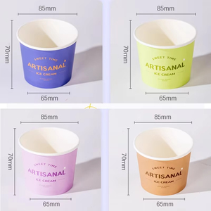 Biểu Tượng Tùy Chỉnh In Gelato Bát 3/4/5/8/12/16Oz Dùng Một Lần Tùy Chỉnh Màu Sắc <span class=keywords><strong>Ice</strong></span> <span class=keywords><strong>Cream</strong></span> Cup Với Nắp - Product Image 6