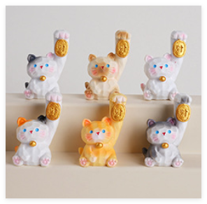 Piccoli ornamenti desktop in stile cinese statua animale creativo <span class=keywords><strong>gatto</strong></span> fortunato in resina arte artigianale casa mini regalo in resina fornitore di giocattoli in resina - Product Image 6