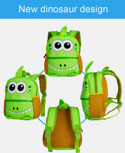 การ์ตูนสัตว์น่ารักรูปอนุบาลกระเป๋านักเรียนกันน้ําไดโนเสาร์เสือกระเป๋าเป้สะพายหลัง Neoprene สําหรับทารก - Product Image 3