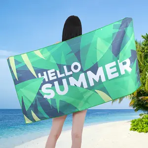 Venda quente Extra grande impressora Logotipo abstrato e toalha de praia agradável