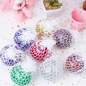 Hot Selling Colorful Mesh Squishy Grape Soft <b>Squeeze</b> <b>Ball</b> Toy Custom Anti-Stress TPR Paper Crape Grape <b>Ball</b> Top Stress Relief - Product Image 4