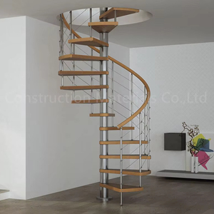 Escaliers en colimaçon en bois modernes Échelle <span class=keywords><strong>d</strong></span>'<span class=keywords><strong>escalier</strong></span> en colimaçon en métal personnalisée pour <span class=keywords><strong>escalier</strong></span> utilisé intérieur <span class=keywords><strong>extérieur</strong></span> - Product Image 1