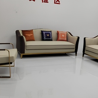 Ensemble de canapés modulaires en cuir PU moderne pour appartement, salon, hôtel