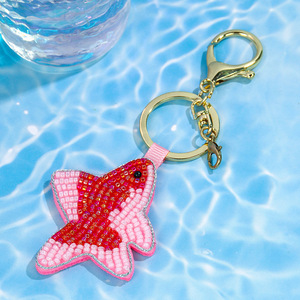 New Creative Ocean Theme Keychain Lobster Crab Bead with Shell Charm Summer Sea Animal <b>Bag</b> Pendant for Women <b>Novelty</b> Beach Gift - Product Image 3