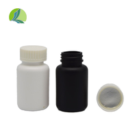 Anti-hırsızlık PE Tablet hap makinesi tıbbi kullanım ile 85ml siyah ve beyaz plastik katı vidalı kapak şişe