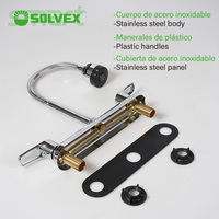 Robinet thermostatique flexible moderne en acier inoxydable SOLVEX, 8 pouces, 2 fonctions, pour évier de cuisine, idéal pour l'hôtellerie (vente en gros, dernière collection)