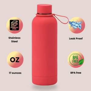 Bouteilles d'eau rouges en acier inoxydable les plus populaires sans plomb lavables au lave-vaisselle Bouteilles d'eau chaude pour sports de plein air - Product Image 2