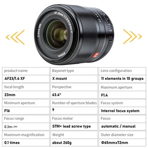 VILTROX เลนส์โฟกัสขนาดใหญ่23มม. F1.4 XF,เลนส์ AF APS-C สำหรับ <span class=keywords><strong>Fujifilm</strong></span> Fuji X-Mount X-H1 X20 X-T20 X-T100เลนส์กล้อง X-Pro2 - Product Image 3