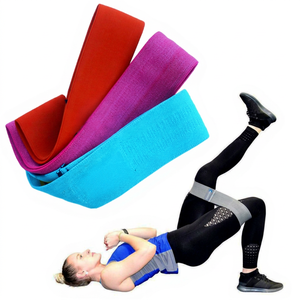 Custom Logo Booty Bands Anti-Slip Gym Fitness Glute Elastic Polyester Fabric Training Hip Circle Resistance Loop Workout <b>Legs</b> - Product Image 1