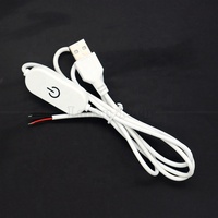 Câble variateur de luminosité USB 5V à interrupteur tactile continu avec conducteur en cuivre pur et gaine en PVC pour bandes LED et lampes