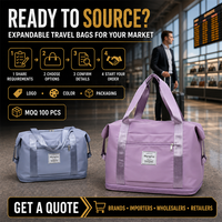Sac de voyage extensible OEM personnalisé avec compartiment sec/humide et manchon de bagage pour la gym, les week-ends, sac fourre-tout pour femme