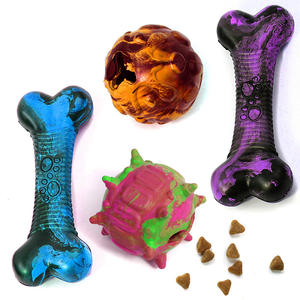 499 adedi özelleştirilebilir renkler Pet çiğnemek oyuncaklar pet malzemeleri üretici pet ürünleri kauçuk çiğnemek oyuncak köpek gıda dağıtıcı tedavi topu - Product Image 2