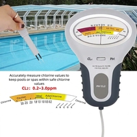 Détecteur de chlore portable 2 en 1 PH CL2, testeur de chlore 5.5-9.0pH, moniteur de qualité de l'eau pour piscine
