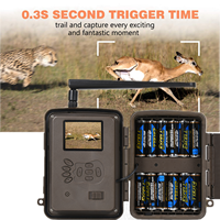 Caméra de surveillance de la faune 4G I080P 4k avec LED IR haute puissance, caméra de suivi de la chasse, application de contrôle à distance
